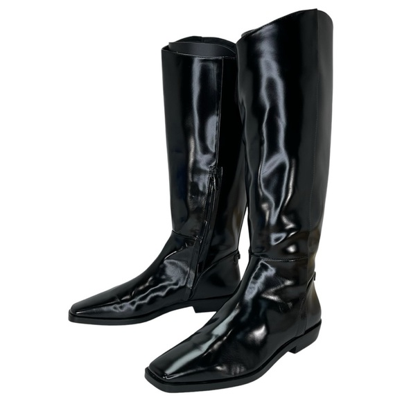 Sam Edelman Cesar Black Snip-Toe Knee High Womens Riding Boots Size 7.5M - Picture 12 of 14
